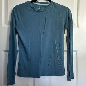 Free Fly Apparel Long Sleeve Blue Bamboo Shade Shirt size XS